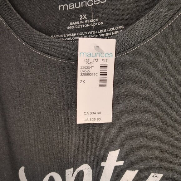 NWT Maurices Women's Plus Size Relaxed Fit Graphic Tee KENTUCKY Size 2X - Picture 4 of 7